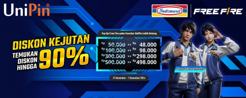 Temukan Diskon hingga 90% - Top Up Free Fire Pake Voucher UniPin Lebih Untung